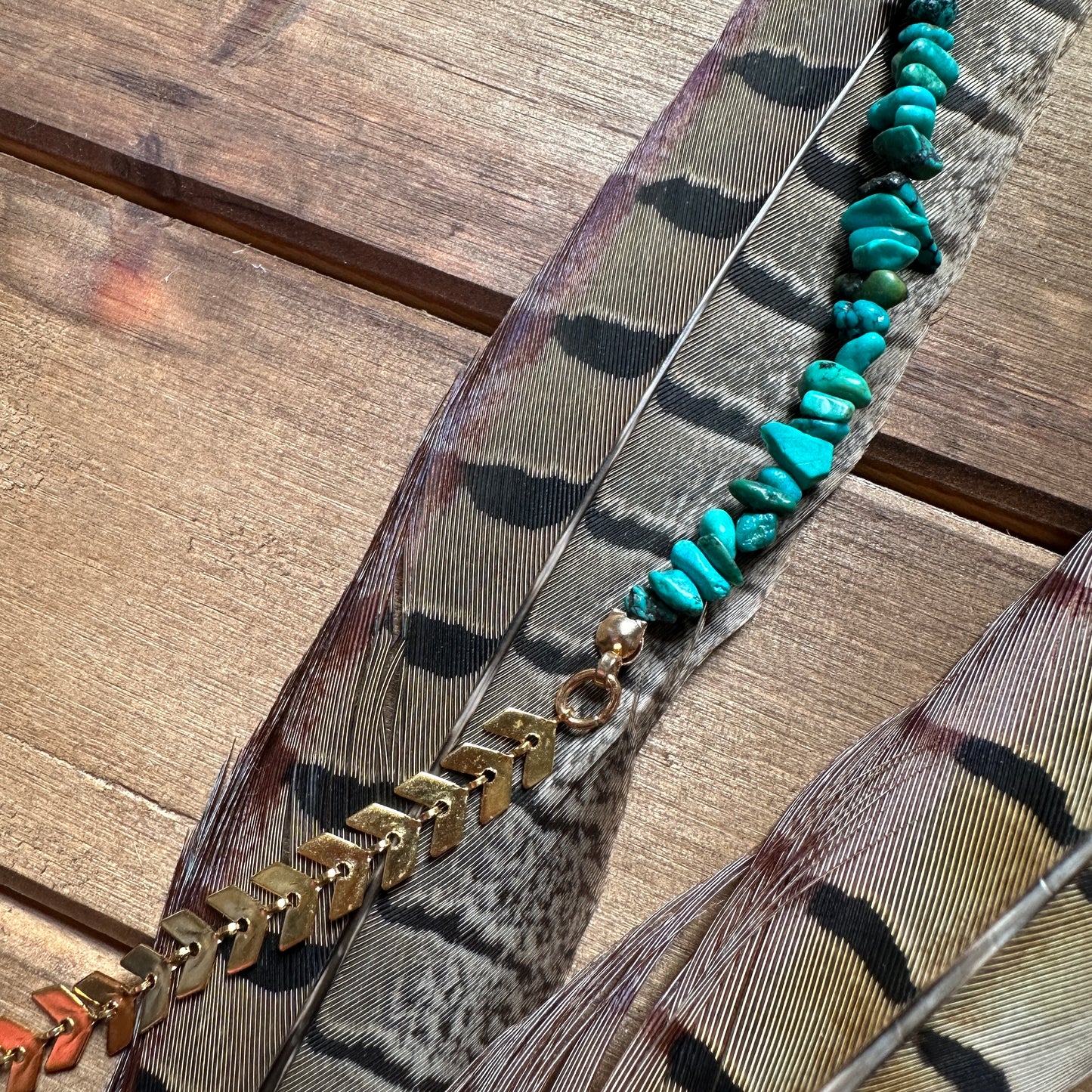 Turquoise Chevron Necklace