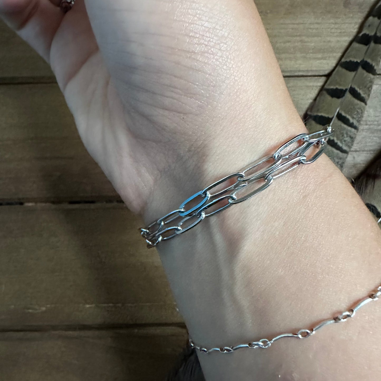 Floral Paperclip Bracelet