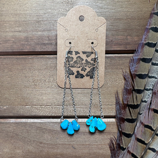Turquoise Petal Earrings
