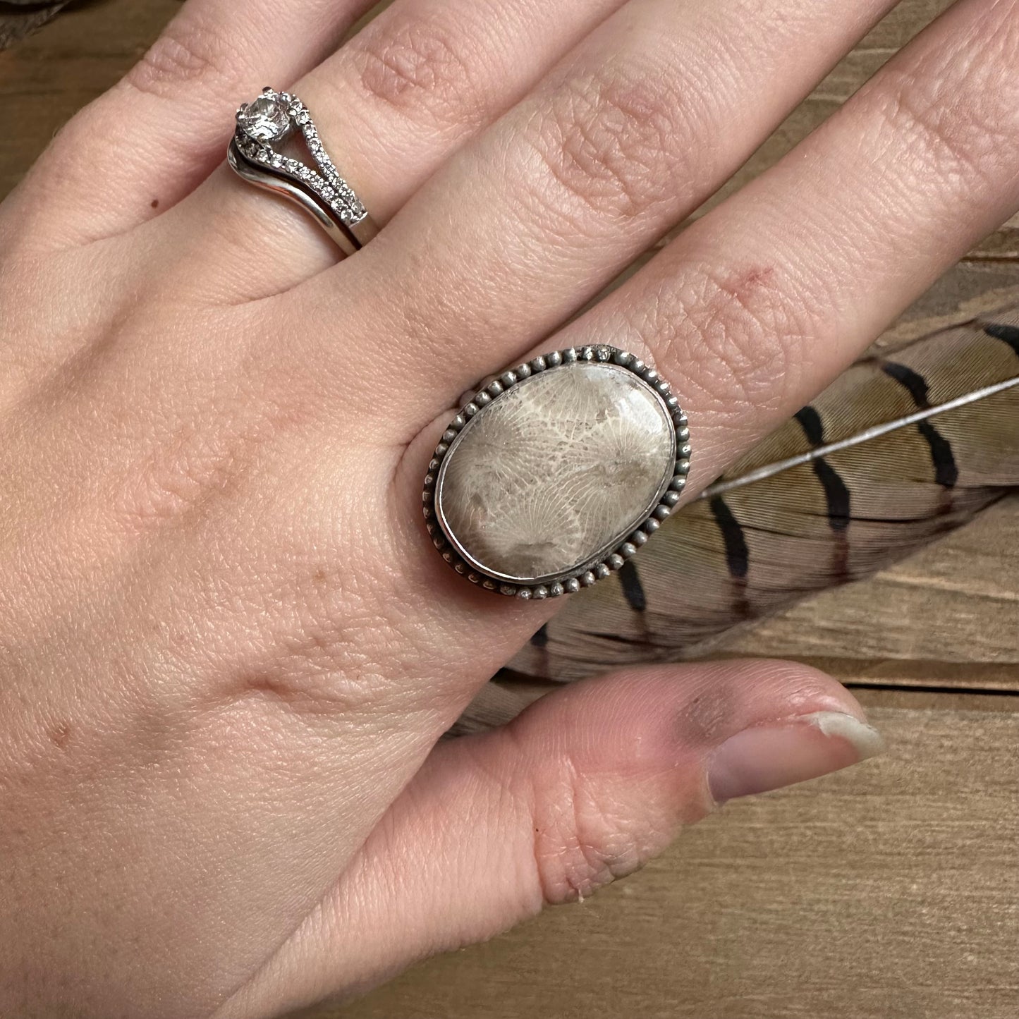 Pure Michigan Petoskey Ring (size 8.5)