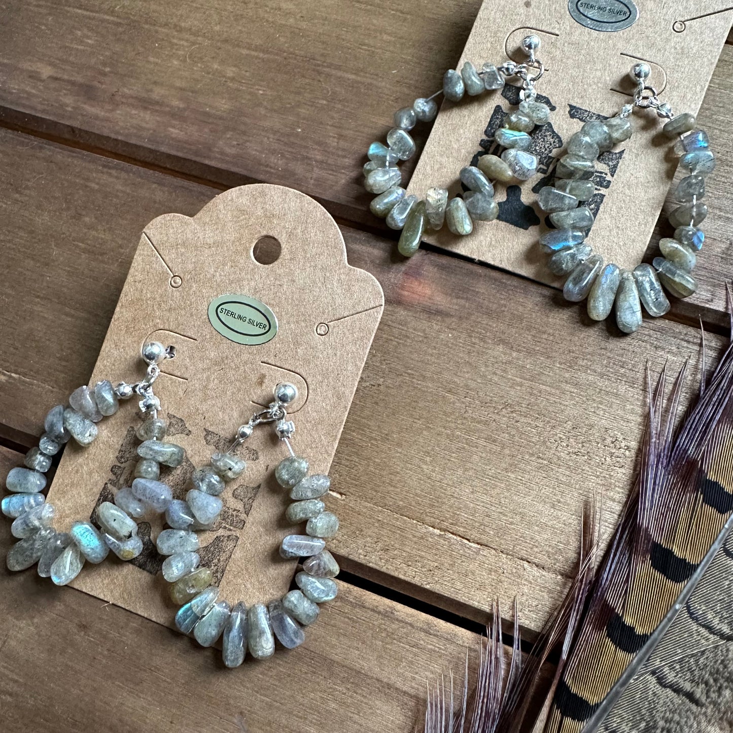 Labradorite Loopy Tears Earrings