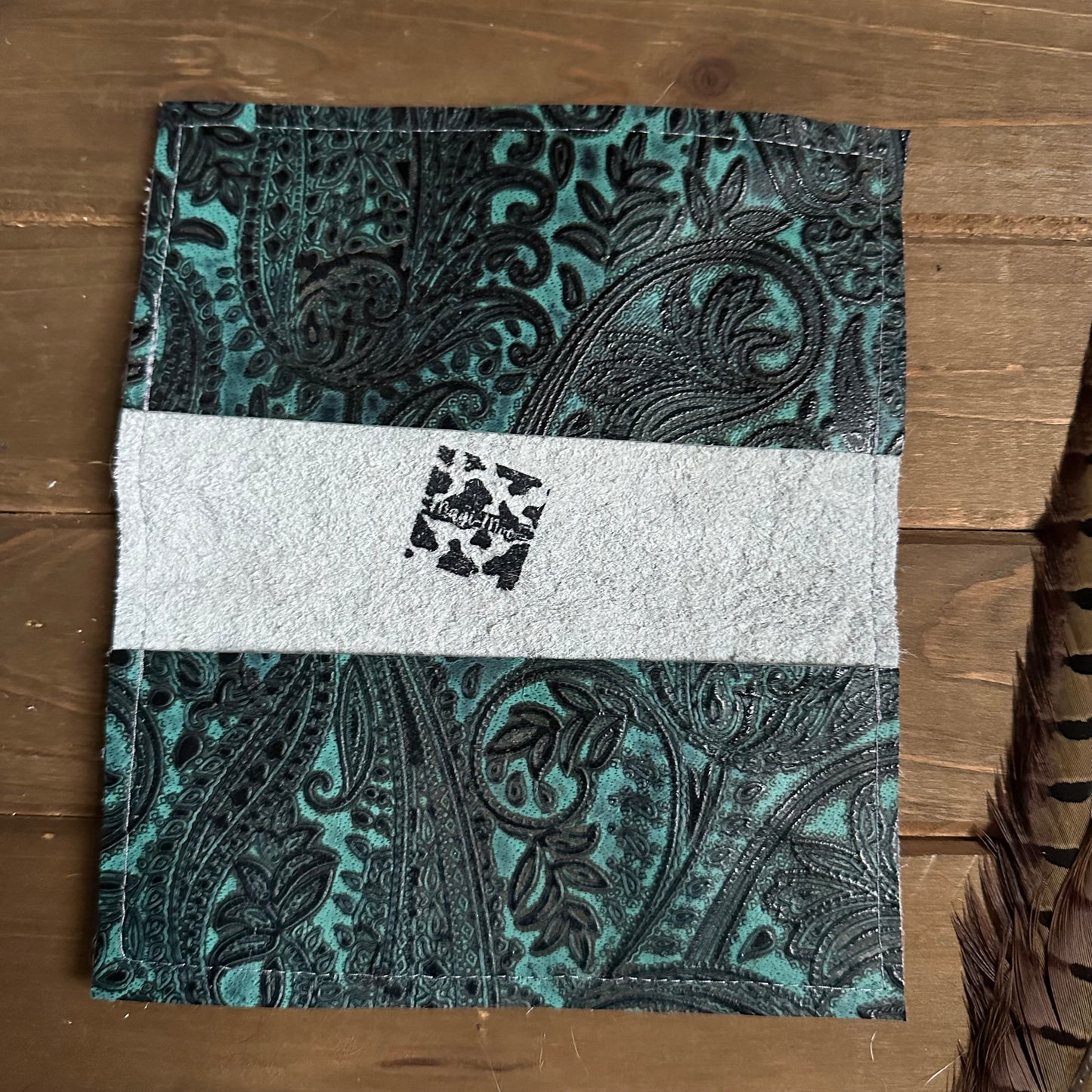 Cowhide Checkbook Cover (#9)