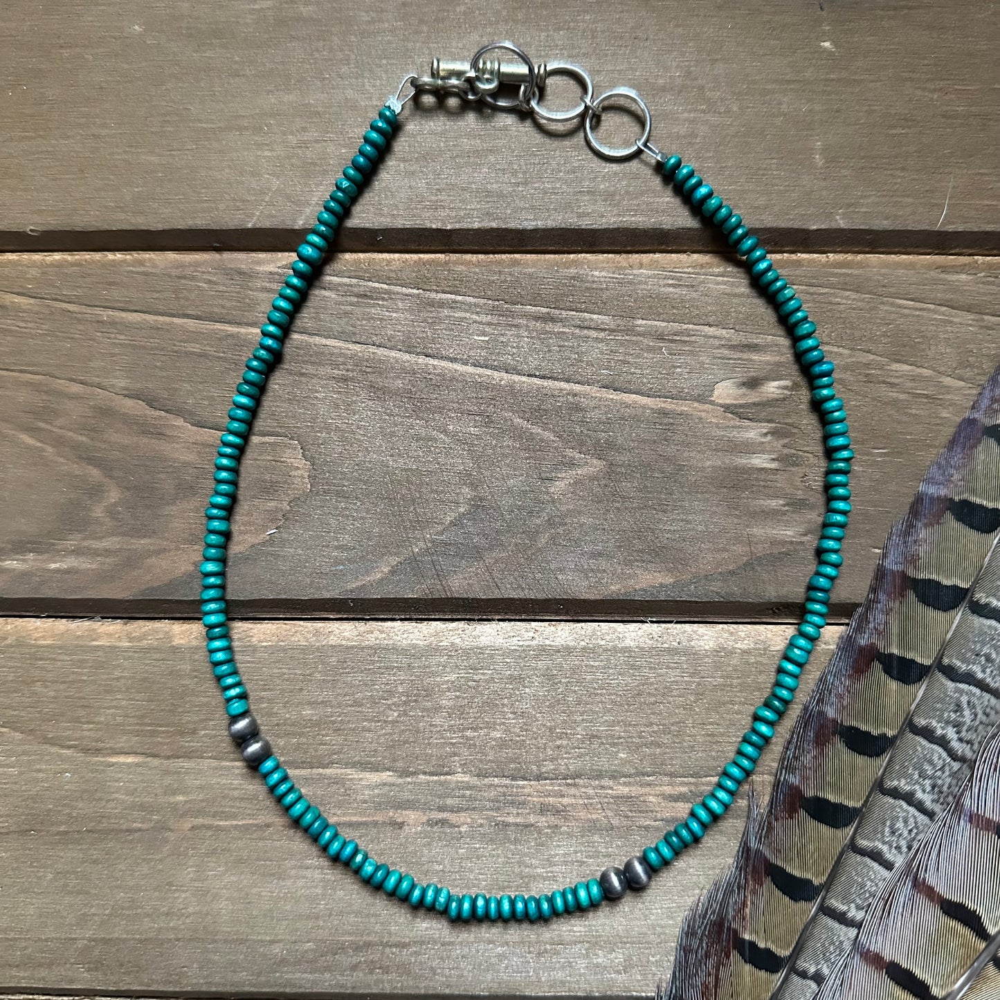 Faux Turquoise Choker Necklace