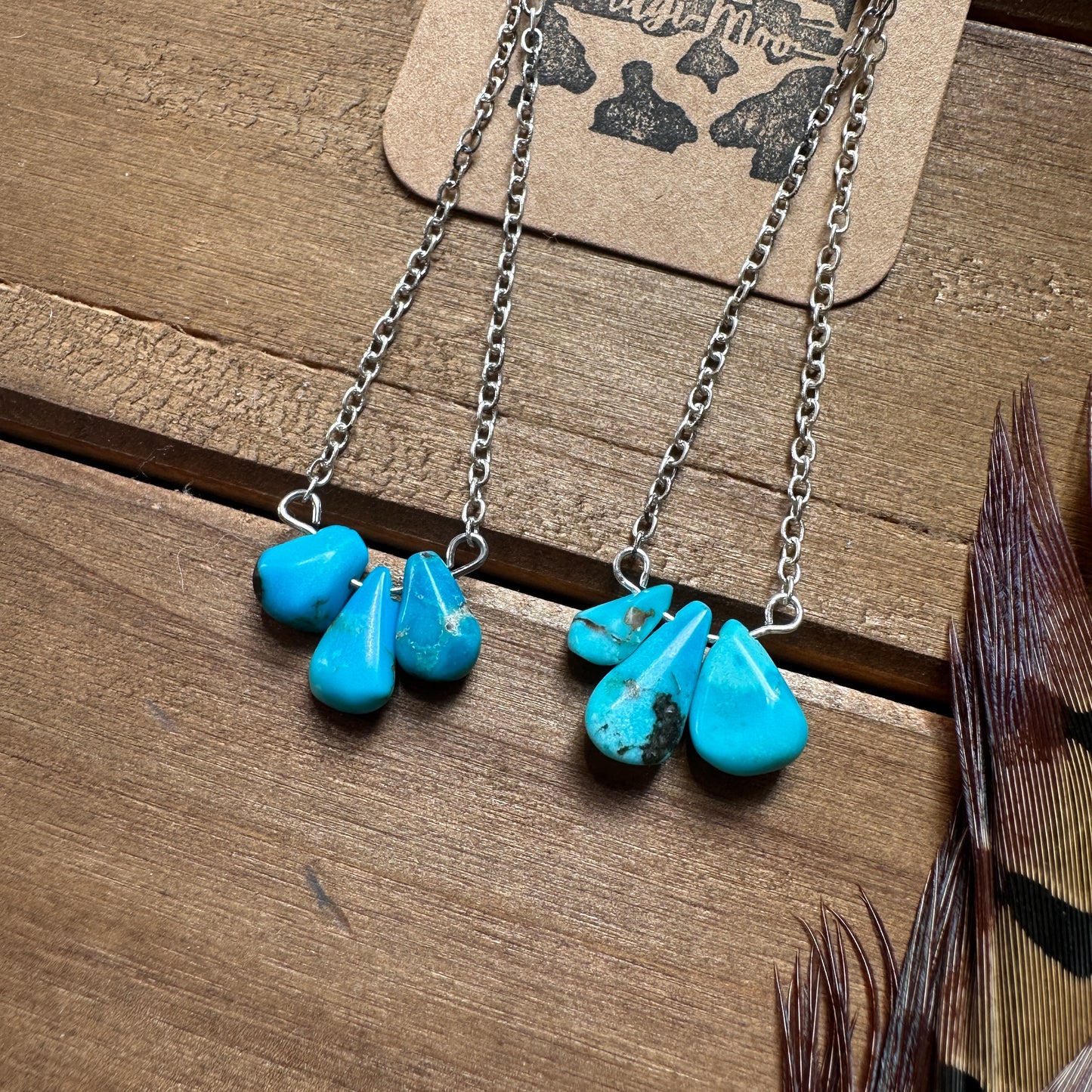 Turquoise Petal Earrings