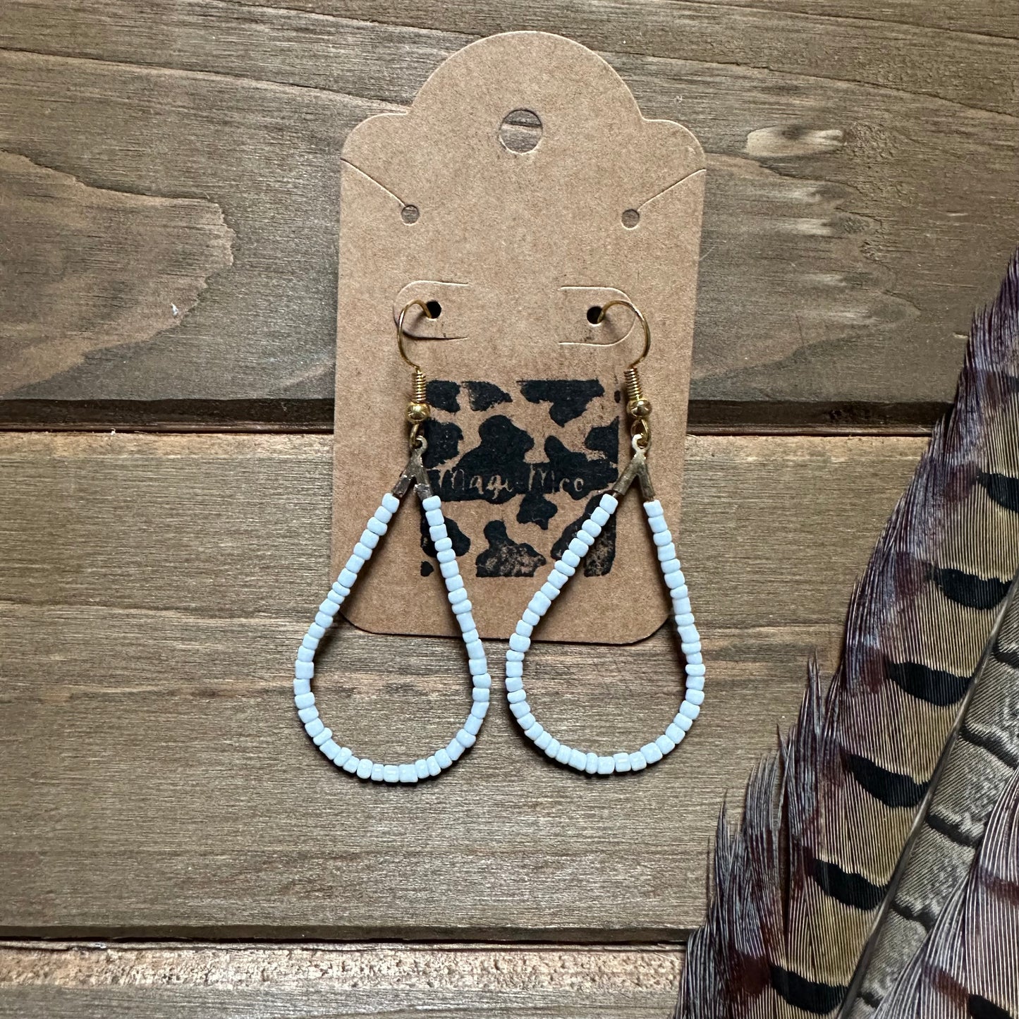 Beaded Loop Earrings (Multiple Color Options)