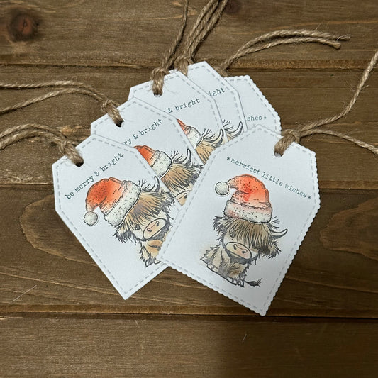 Christmas Tags (Pack of 6) - Highland Cow