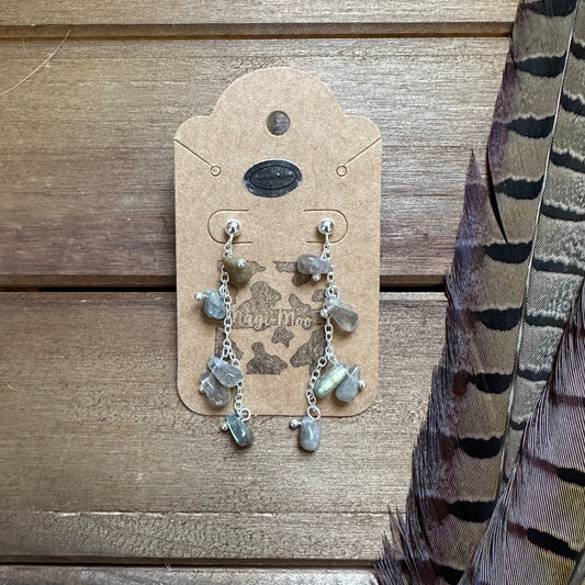 Labradorite Tears Dangle Earrings