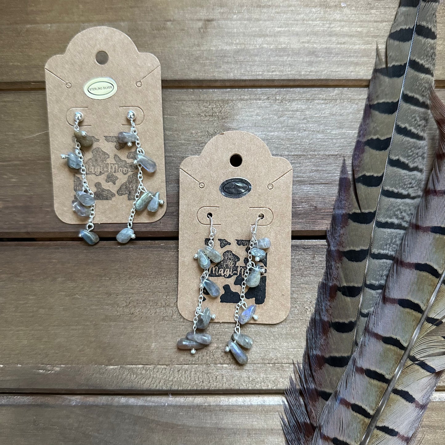 Labradorite Tears Dangle Earrings