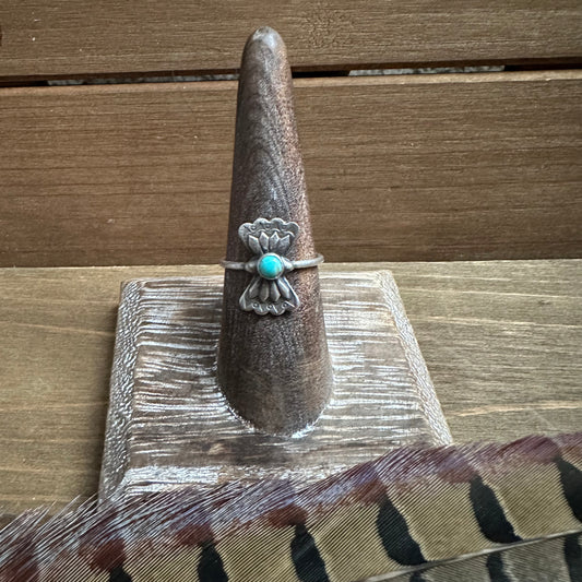 Turquoise Butterfly Concho Ring