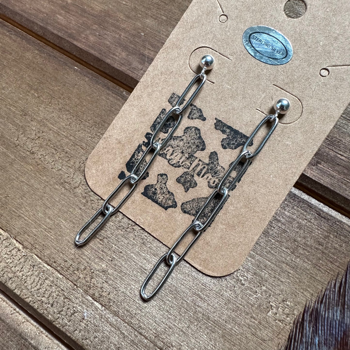 Paper Clip Chain Earrings