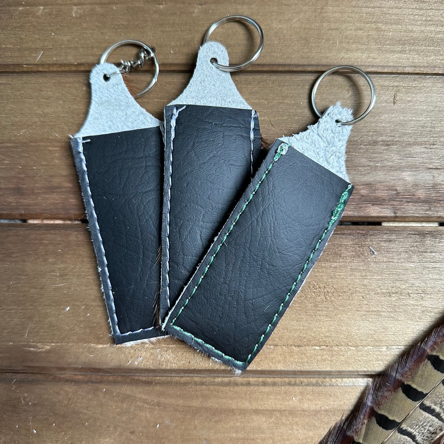 Cowhide Chapstick holder