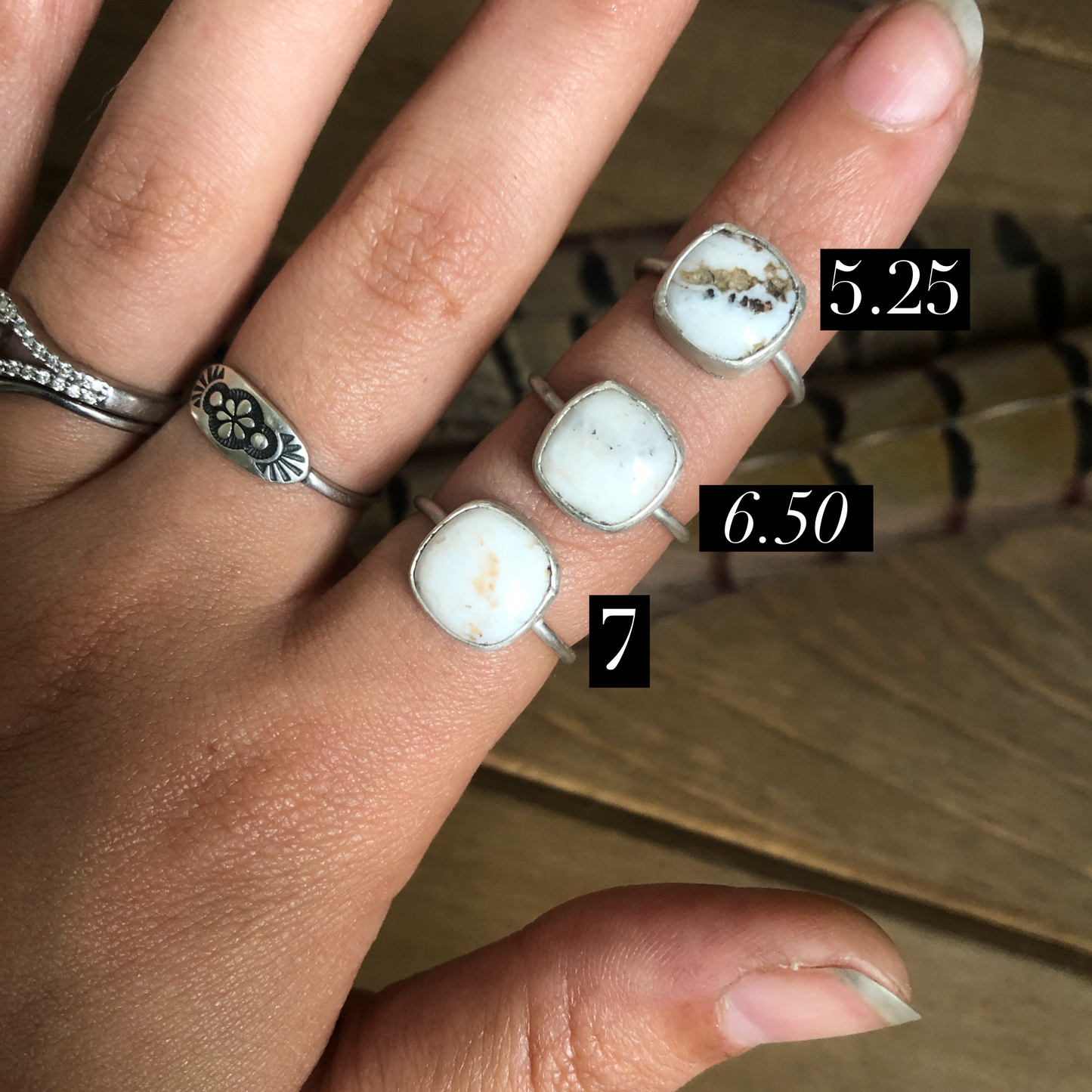 White Buffalo Stacker Rings