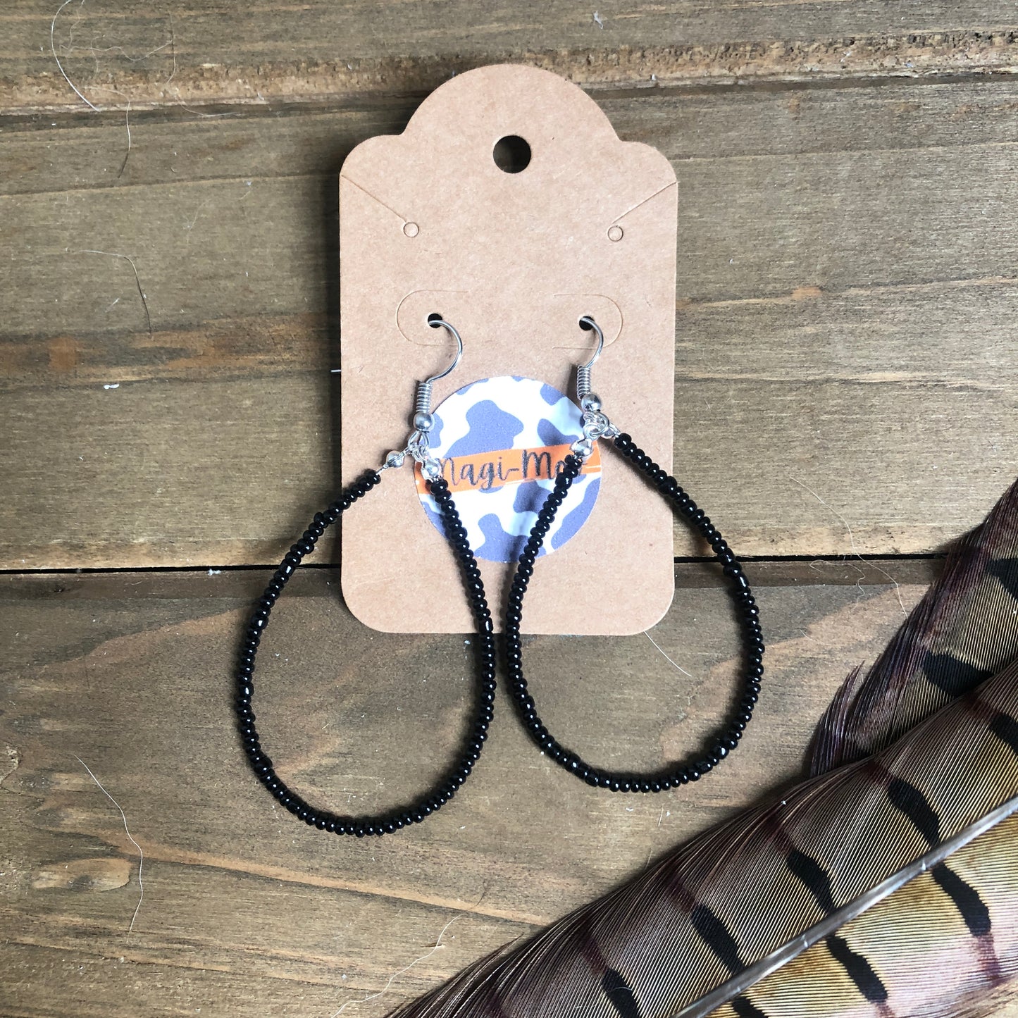 Beaded Loop Earrings (Multiple Color Options)