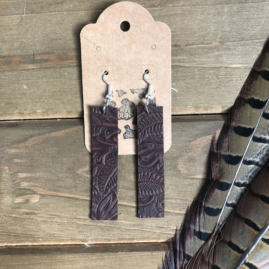 Cowhide BAR Earrings