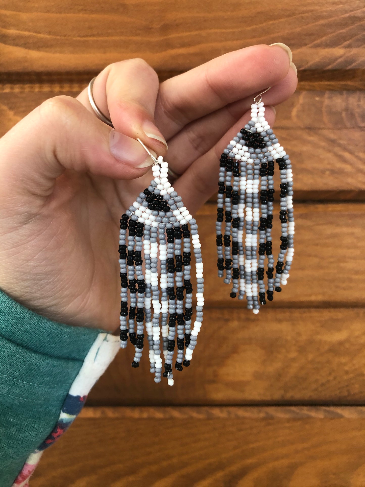 Buffalo Plaid Fringe Earrings