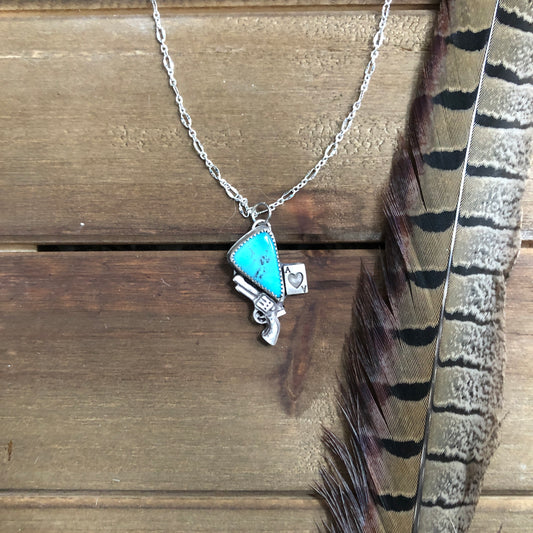 Hubei Outlaw Queen Turquoise Pendant