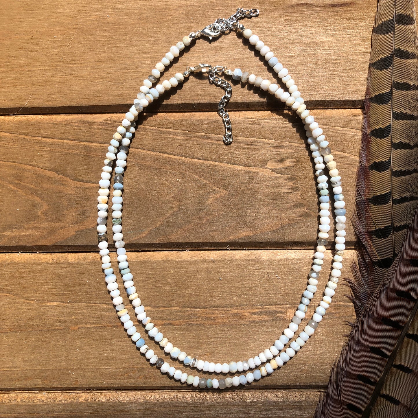 Blue Peruvian Opal Necklace
