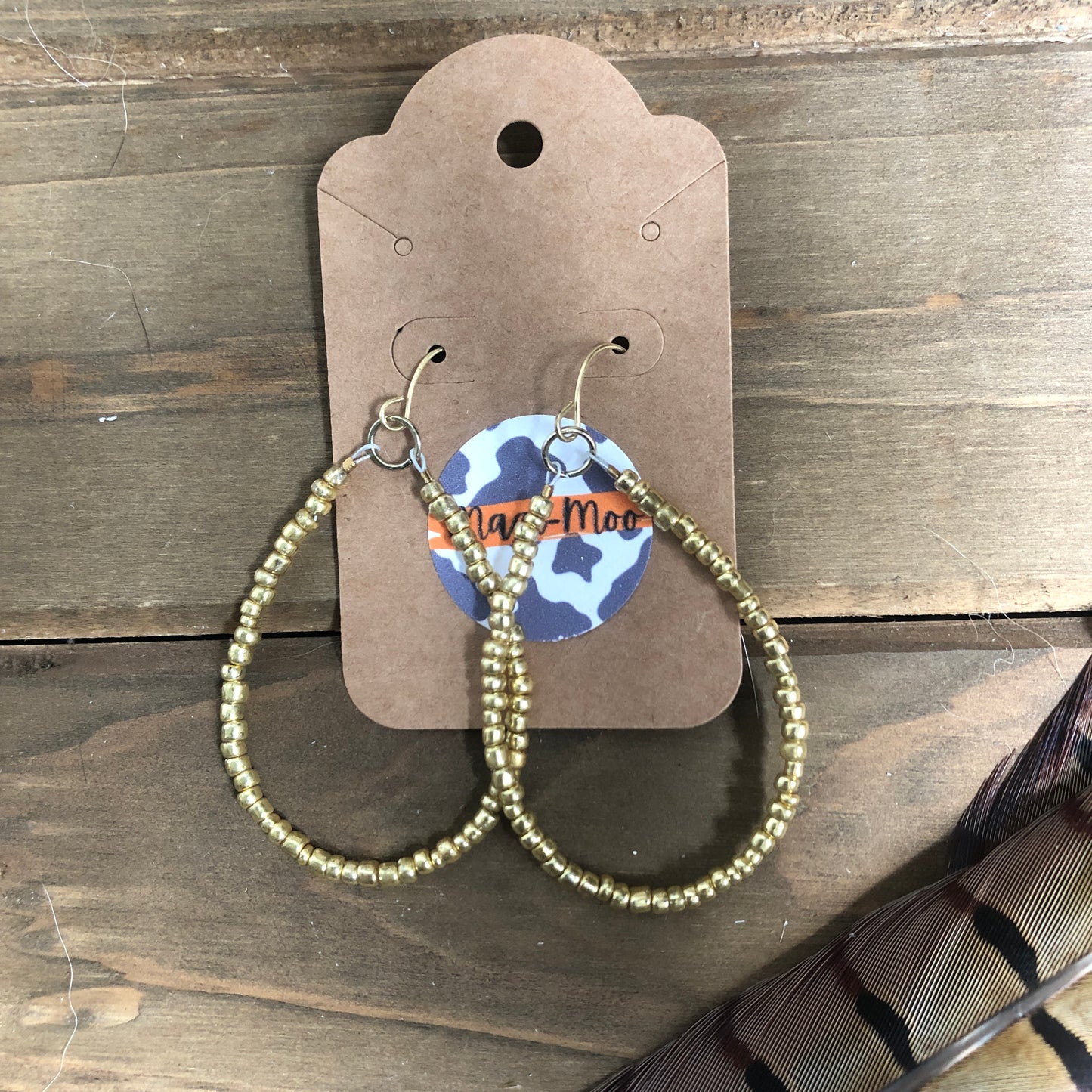 Beaded Loop Earrings (Multiple Color Options)