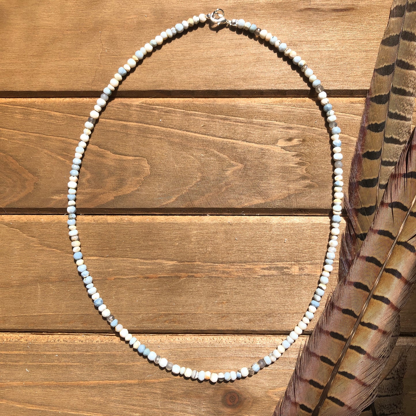 Blue Peruvian Opal Necklace