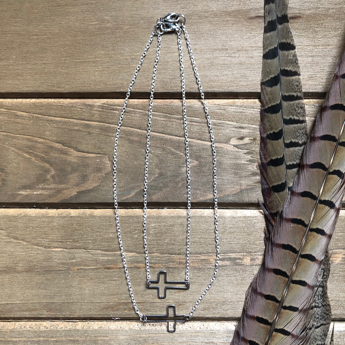 Blessed - Open cross, choker necklace