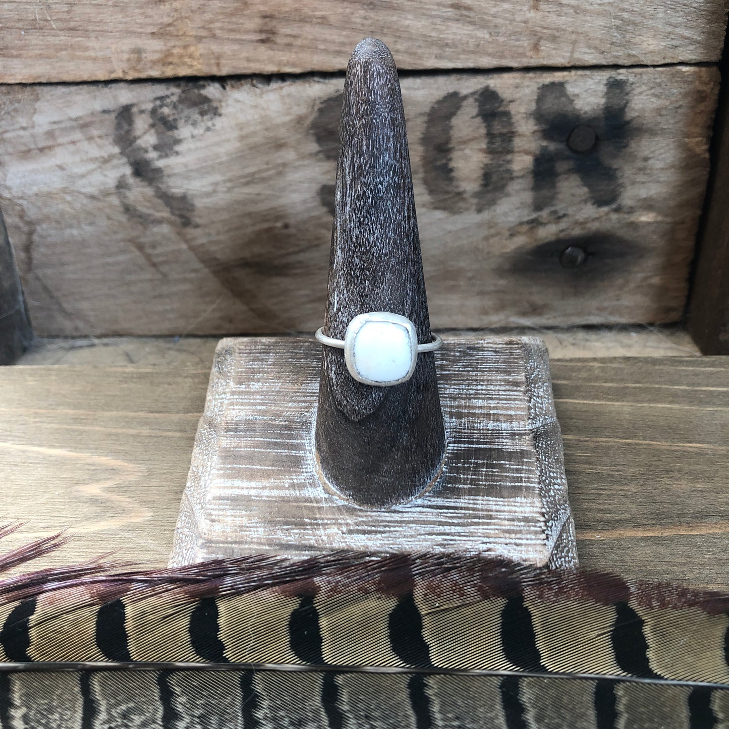 White Buffalo Stacker Rings