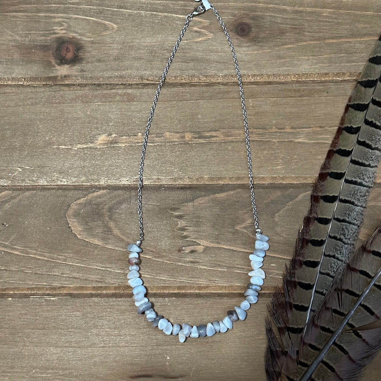 Grey Agate Necklace