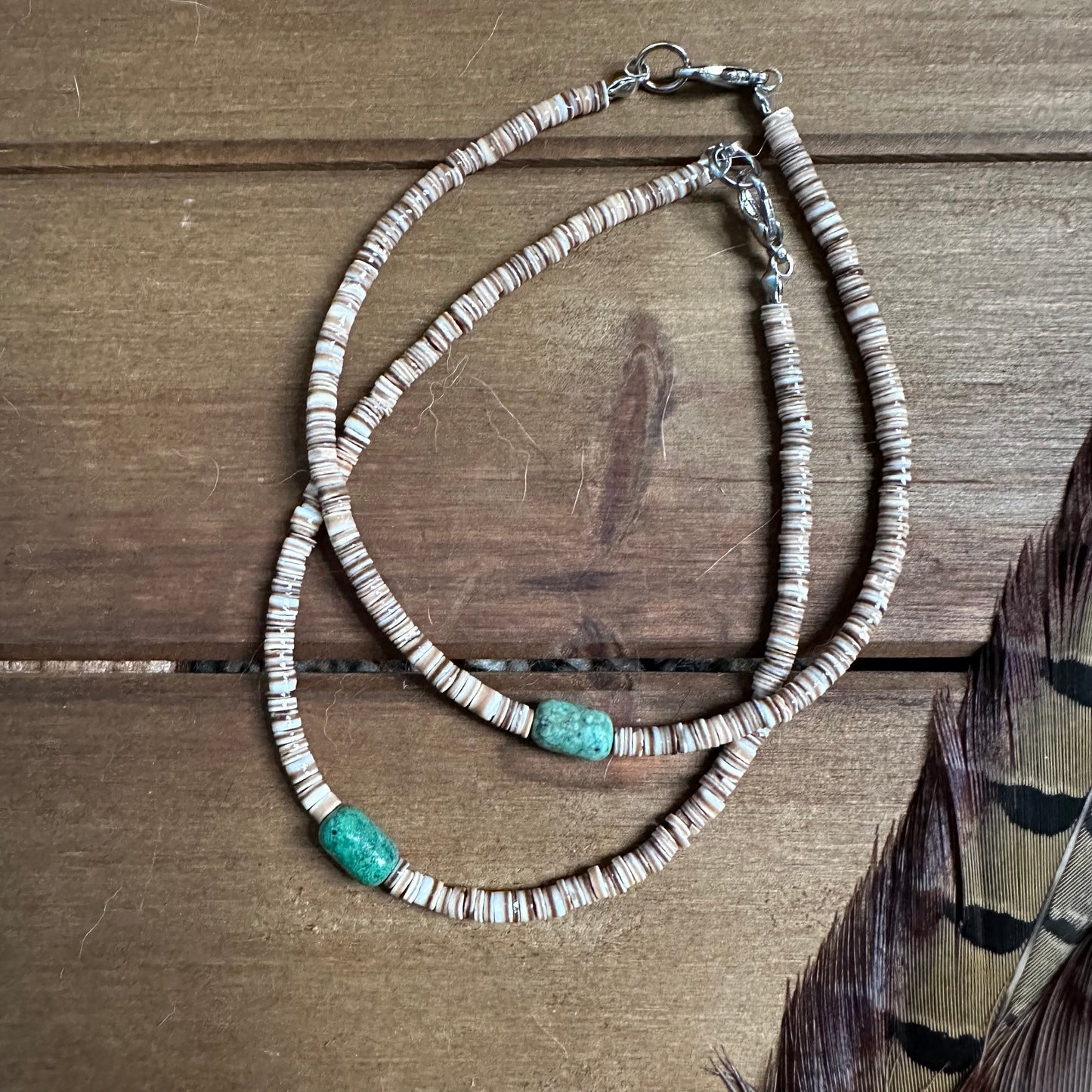 Heishi Anklet w/ Turquoise