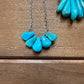 Faux Turquoise Petal Necklace