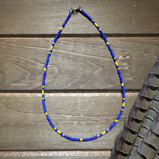 Blue-Yellow Choker Necklace