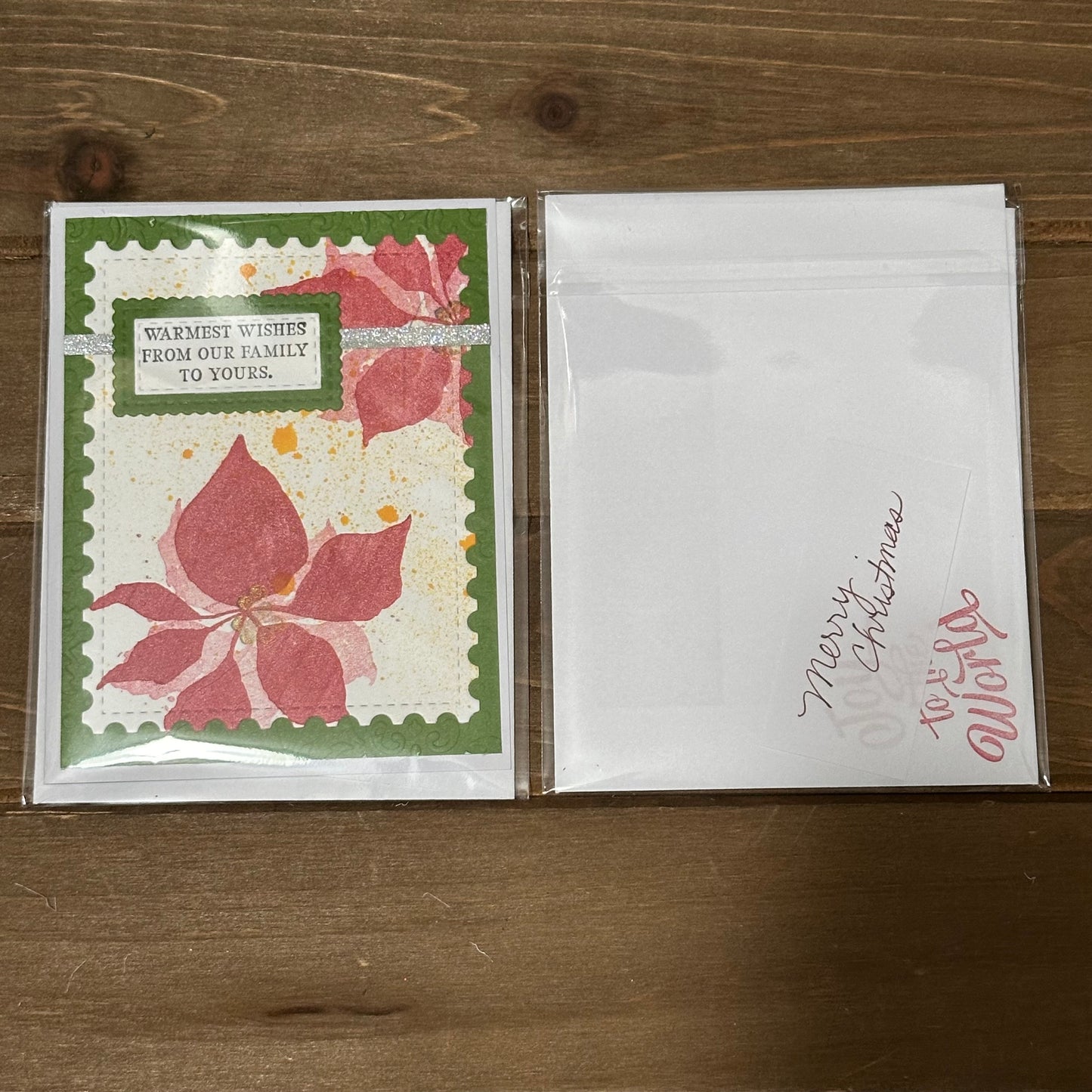 Merry Christmas Card - Poinsettia