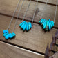 Faux Turquoise Petal Necklace