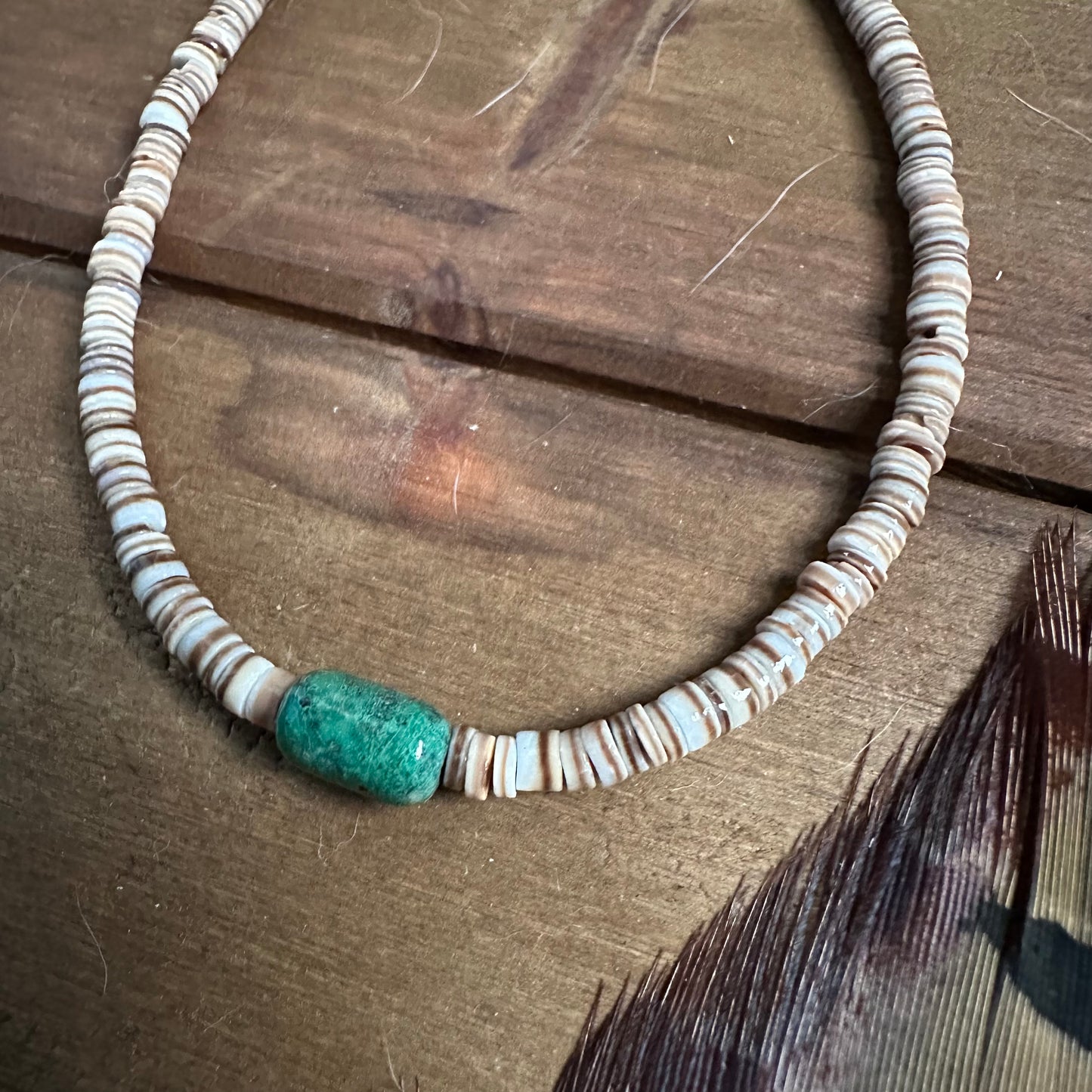 Heishi Anklet w/ Turquoise