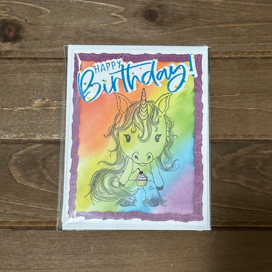 Unicorn Birthday Card