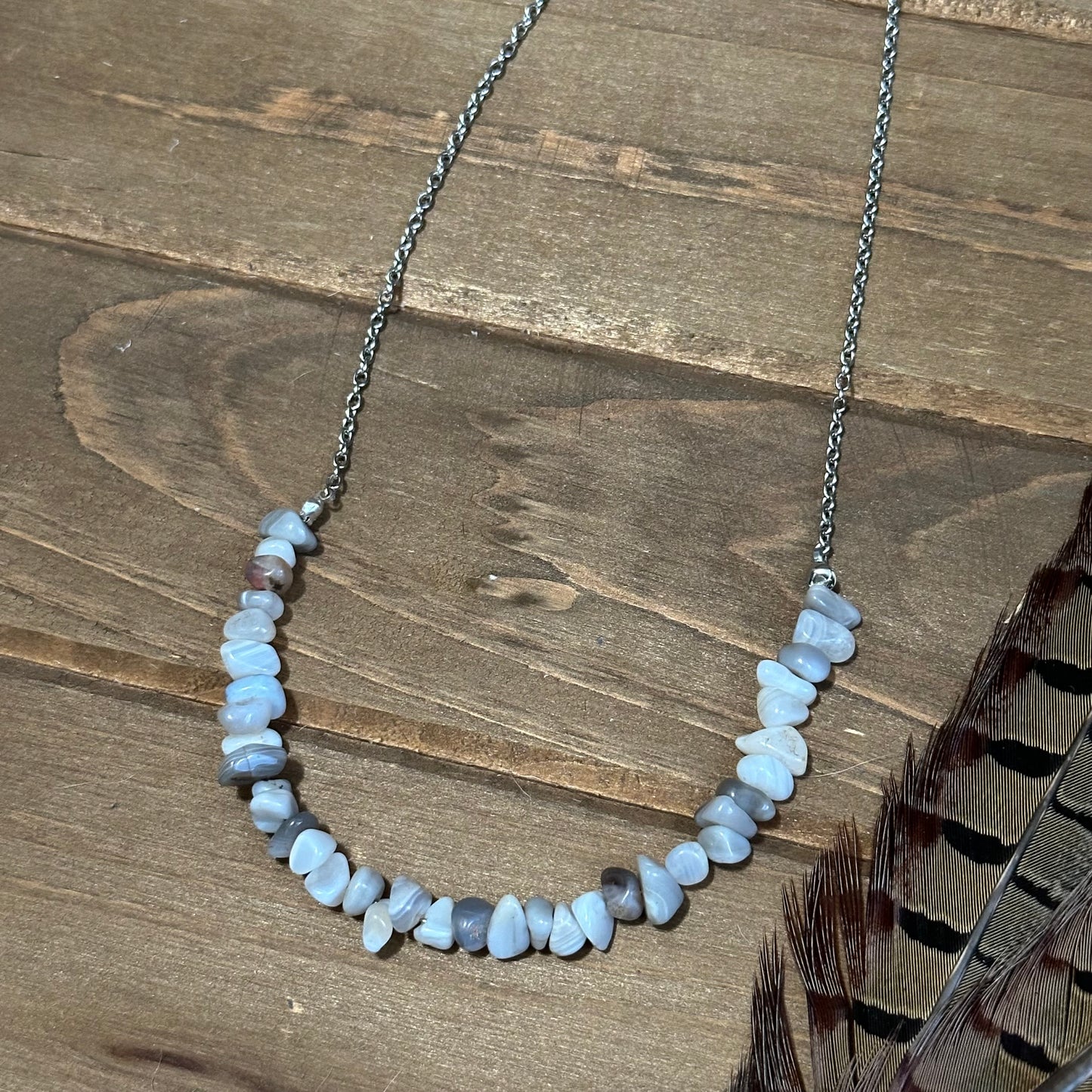 Grey Agate Necklace