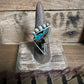 Turquoise Lightning Bolt Queen Ring (size 7)