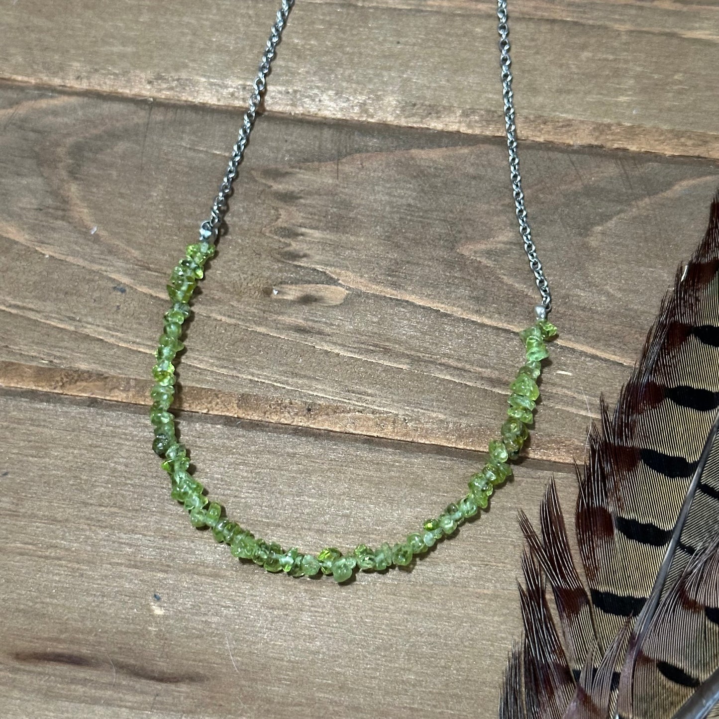 Peridot Chip Necklace