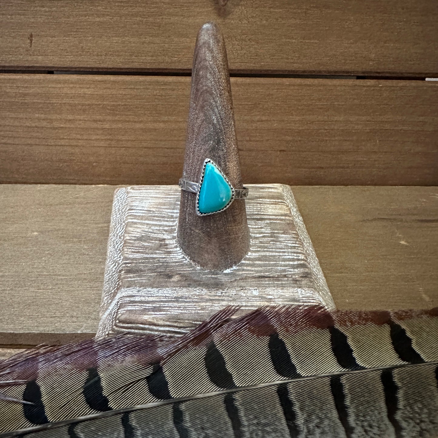Royston Turquoise Simple Ring (Size 9)