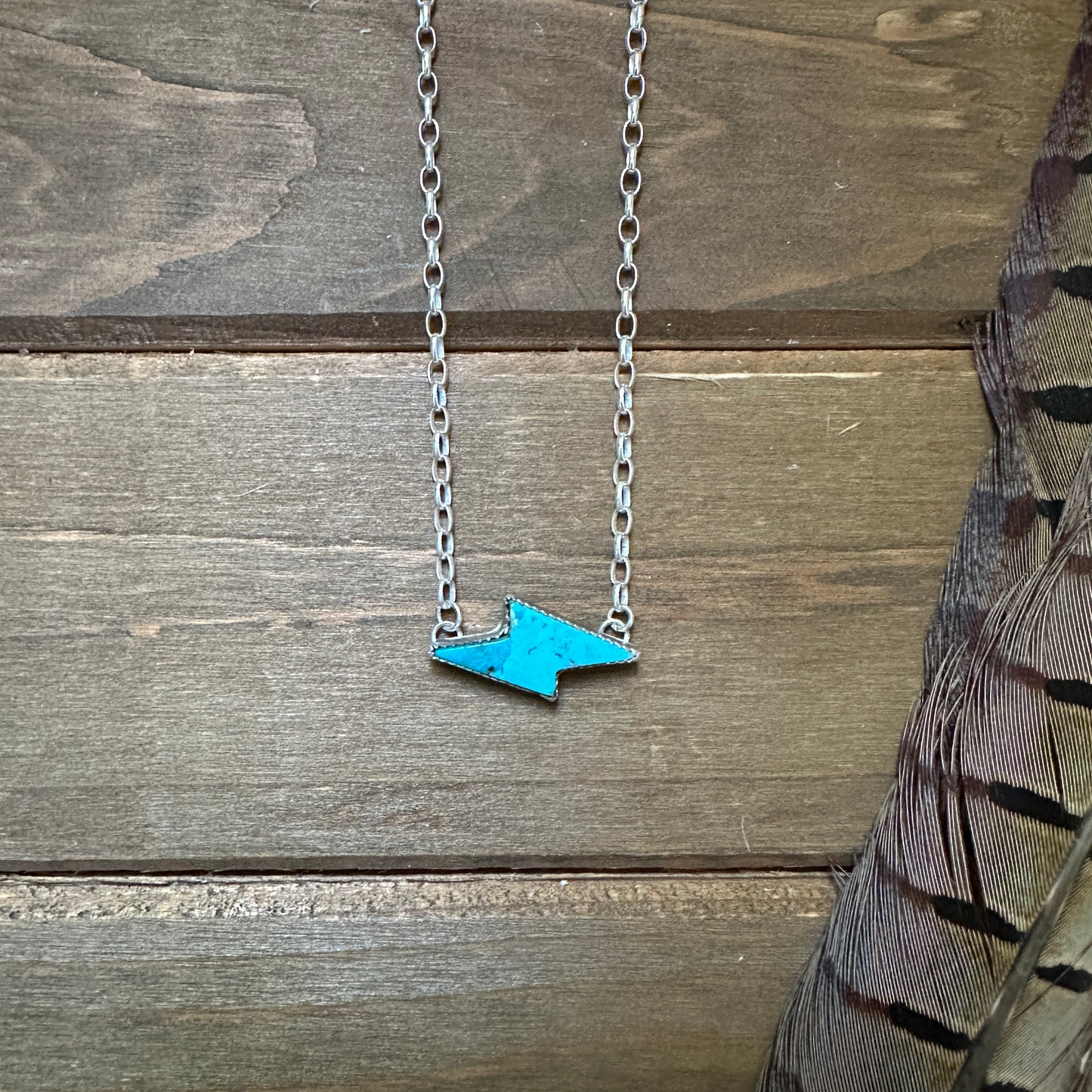 For Meghan- Turquoise Bolt Necklace