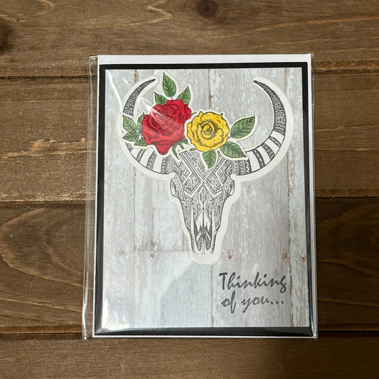 Thinking of You Birthday Card (Skull)