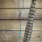 Silver Paper Clip + Tri Turquoise Lariat Necklace