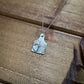 Floral Cow Tag Necklace
