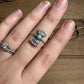 Turquoise Butterfly Concho Ring