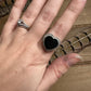 Onyx Heart Ring (size 8.25)