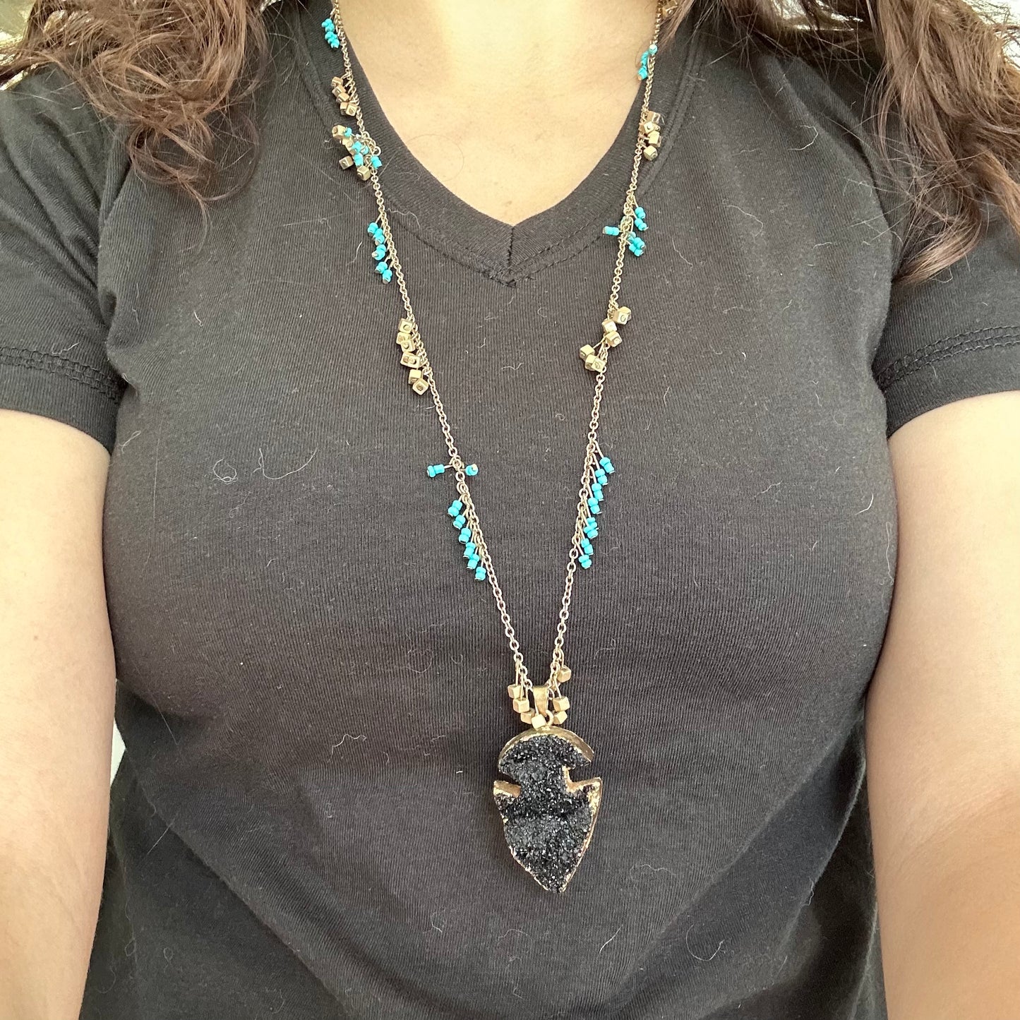 Druzy Arrowhead Necklace