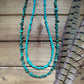 Long Turquoise Chip Necklace