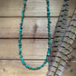 Long Turquoise Chip Necklace