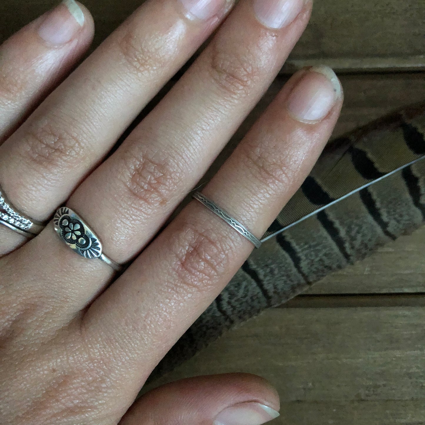 Thin Fancy Stacker Ring