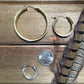 Cowhide Hoops -Small gold