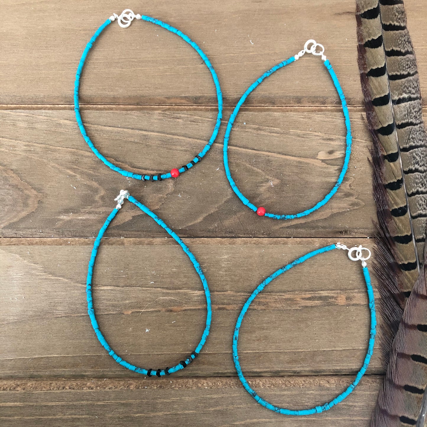 Stillwater -Turquoise Heishi Anklet