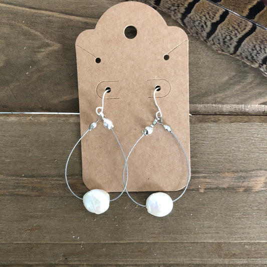 Single Pearl Earrings